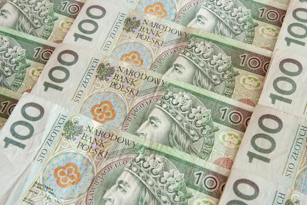 Polskie pieniądze 100 złotych — Zdjęcie stockowe