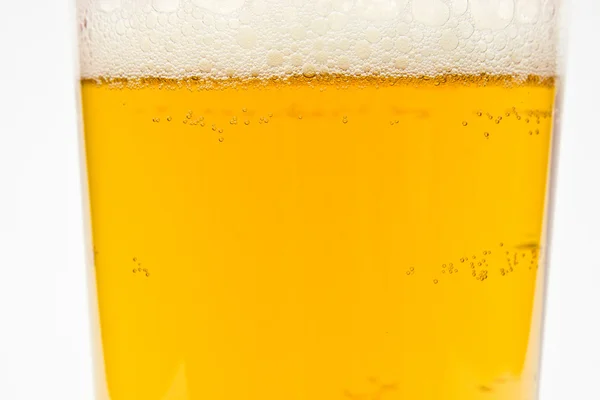 Golden beer drink with foam — Stock Photo, Image