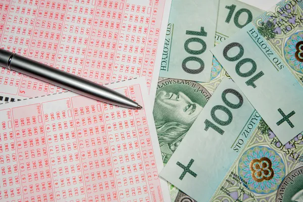 Lotto form of the Polish currency — Stock Photo, Image