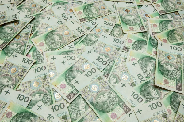 Dinero polaco - 100 zloty PLN — Foto de Stock