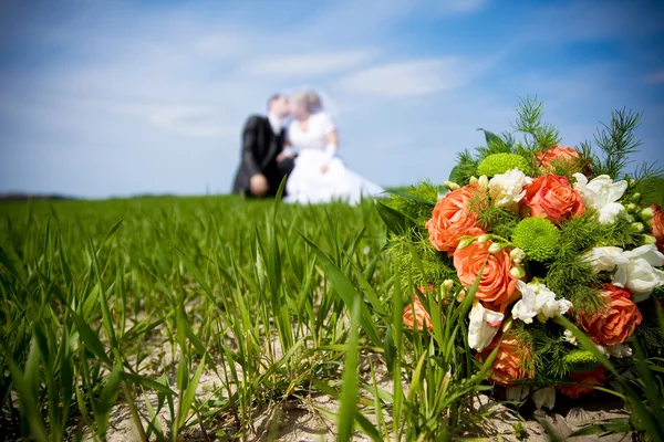 Brautstrauß Braut - Blumen — Stockfoto