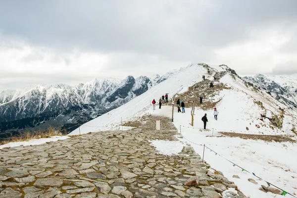 Montanhas Tatra polonesas no inverno na neve — Fotografia de Stock