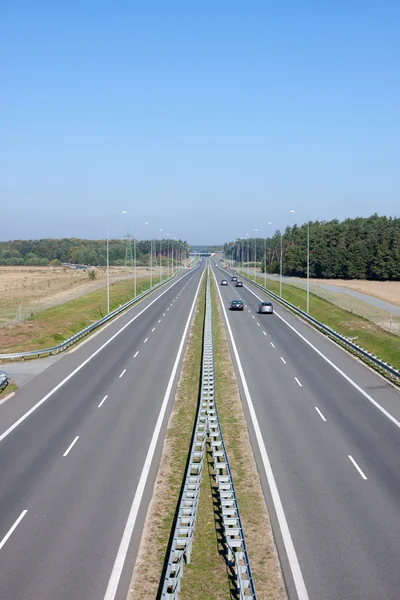 Proste autostrady - w Polsce s 3 — Zdjęcie stockowe