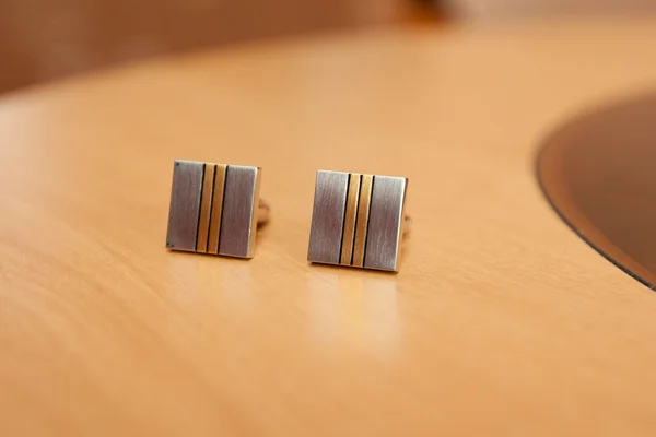 Cufflinks shirt from suit — Stock Photo, Image