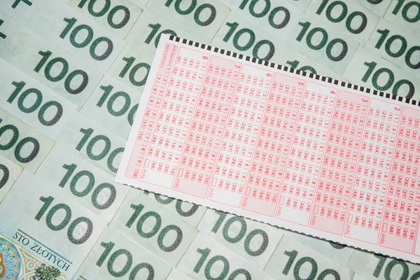 Concepto de ganar dinero polaco de la lotería Imágenes De Stock Sin Royalties Gratis