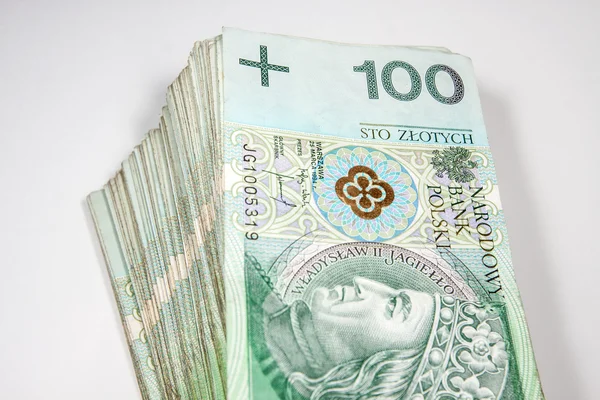 Dinheiro polaco como um sucesso nos negócios — Fotografia de Stock