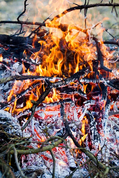 Eld och värme som ett begrepp av fara — Stockfoto