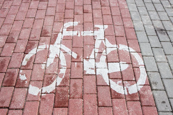 Marked bicycle path — Stock Photo, Image