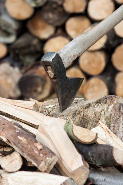 Ax as a tool for chopping wood — Stock Photo, Image