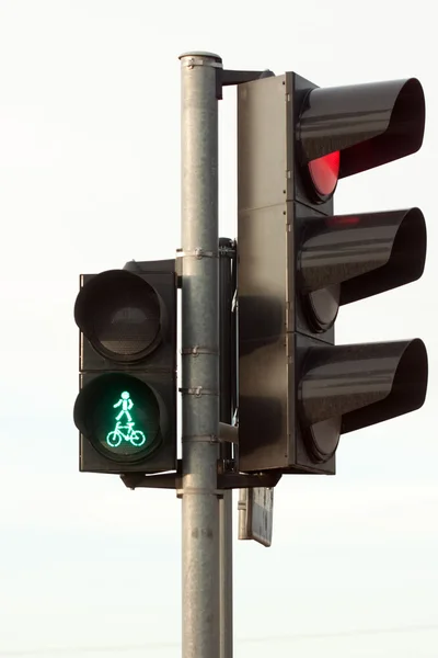 Traffic lights with a keen light - security — Stock Photo, Image