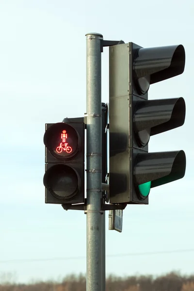 Trafikljus med ett stort ljus - säkerhet — Stockfoto