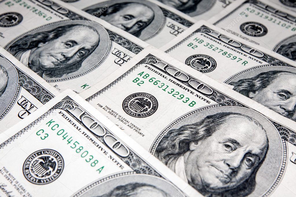 Amerikanische Dollar In Nennwerten Von 100 Als Hintergrund Stockfotografie Lizenzfreie Fotos C Bzyxx 45861951 Depositphotos