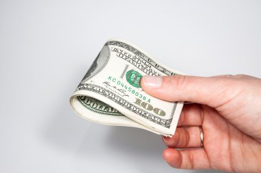 beyaz zemin üzerinde bir para birimi Amerikan Doları