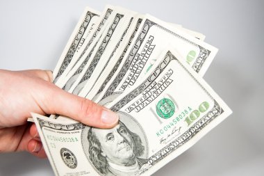 beyaz zemin üzerinde bir para birimi Amerikan Doları