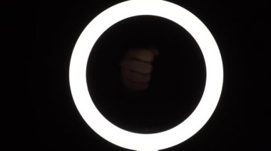 gesture package. female hands close-up make figures from fingers. finger play. Middle finger up. Obscene gesture fuck yourself
