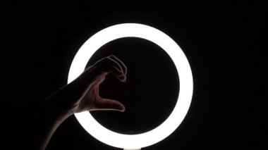 pack of gestures. female hands close-up make figures from fingers. finger play, palms in the shape of a heart. hands show love symbol