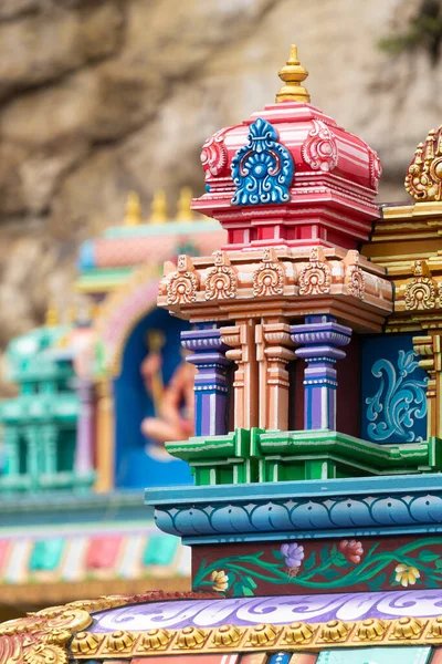 Gros Plan Des Motifs Décoratifs Religieux Des Temples Hindous Près — Photo