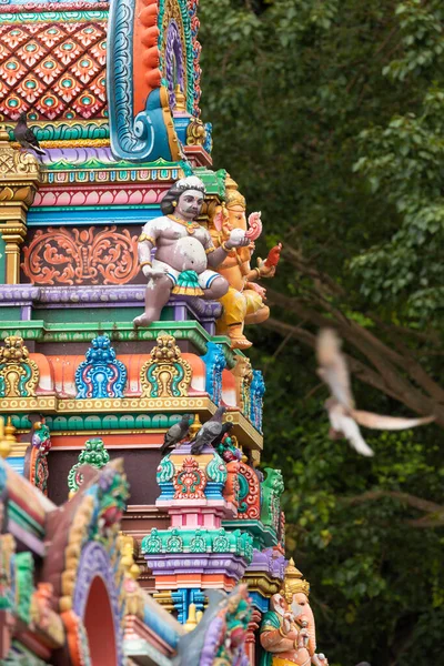 Gros Plan Des Motifs Décoratifs Religieux Des Temples Hindous Près — Photo