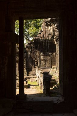 Banteay Kdei Budist Tapınağı 'nın içinden, 12. yüzyılda, Ta Prohm yakınlarında, Angkor Arkeoloji Parkı' nda, Siem Reap, Kamboçya 'da inşa edilmiş.