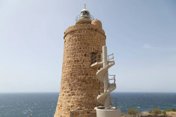 Vista Farol Camarinal Localizado Município Espanhol Tarifa Cádiz Declarado Ativo — Fotografia de Stock