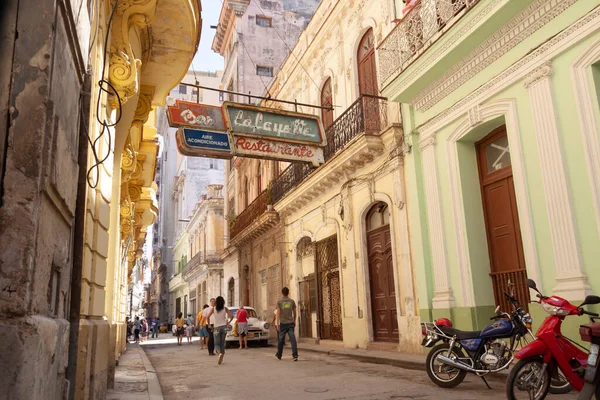 Αβάνα Κούβα Μαρτίου 2010 Παλιό Σήμα Του Εστιατορίου Και Μπαρ — Φωτογραφία Αρχείου