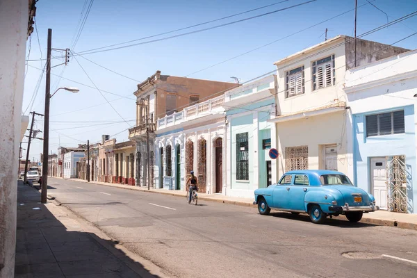 Cienfuegos Cuba Apr 2010 Classic Colorful Buildings Facades Arguelles Street — Stockfoto