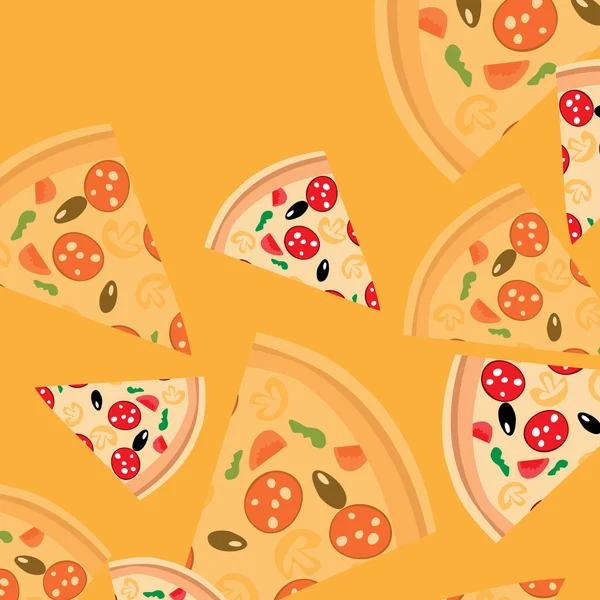 Hintergrund mit Pizza — Stockvektor