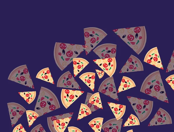 Bakgrund med pizza — Stock vektor