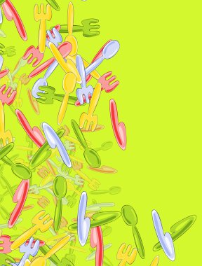 bıçak, çatal ve kaşık desen