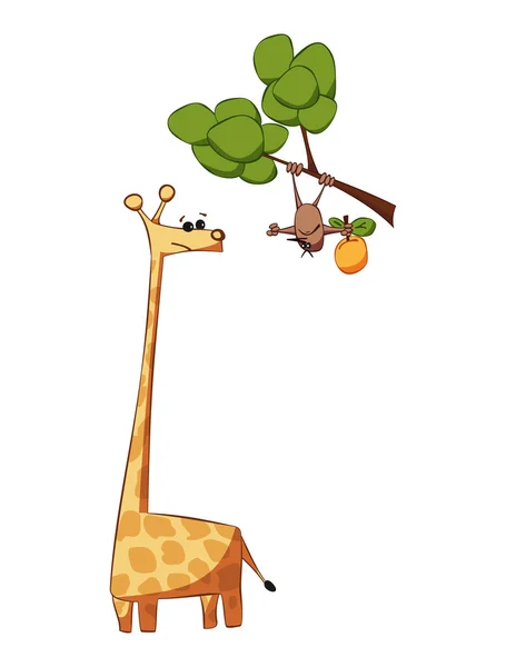 Illustration der Cartoon-Giraffe — Stockvektor