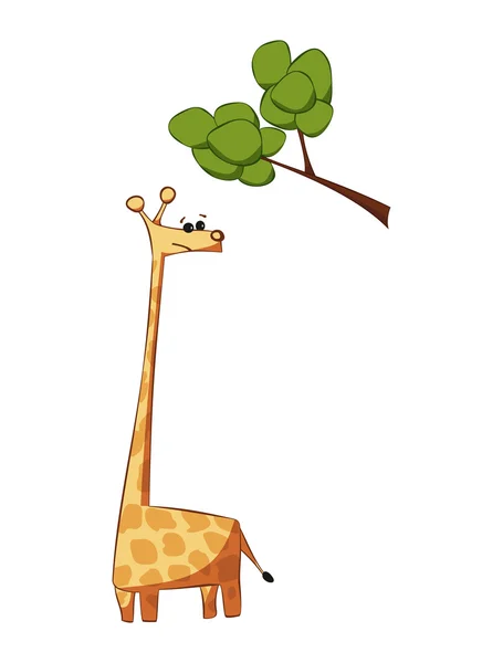 Illustratie van cartoon giraffe — Stockvector