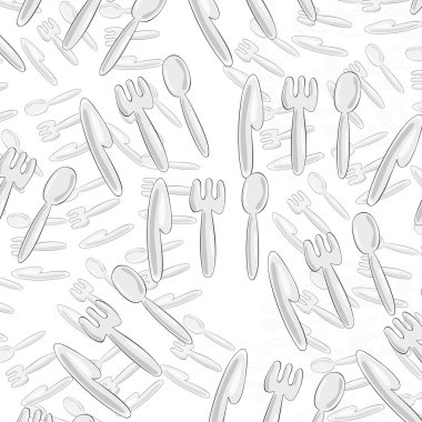 bıçak, çatal ve kaşık desen