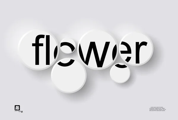 Ordet "blomma" i cirklar — Stock vektor