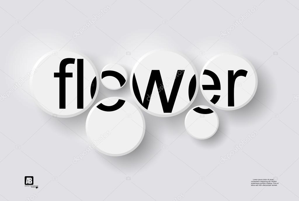 Word "flower" in circles Stock Vector Image by ©Ieromina 22564661