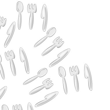 bıçak, çatal ve kaşık desen