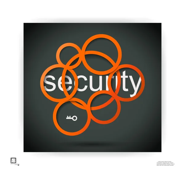 Word "security" in circles — Stock Vector