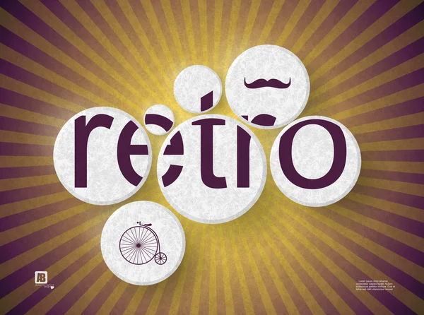 Mot "rétro" " — Image vectorielle