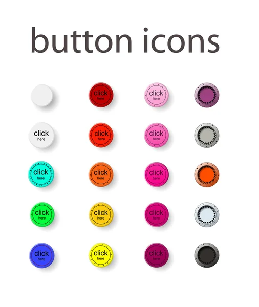 Ícones de botão —  Vetores de Stock