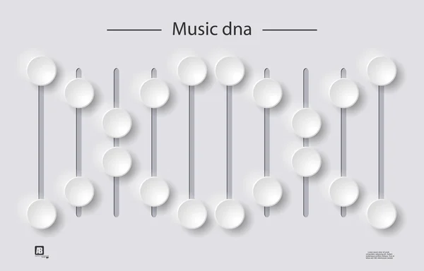 DNA musicale — Vettoriale Stock