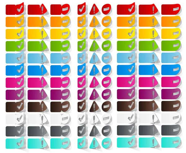 Tag Autocollant Étiquette Ombre — Image vectorielle