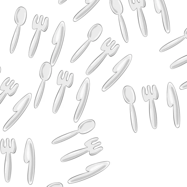 Spoon and fork background — Stock Vector