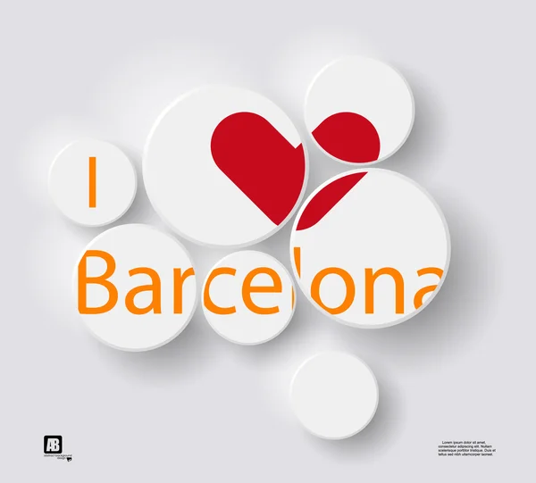 I love Barcelona — Stock Vector