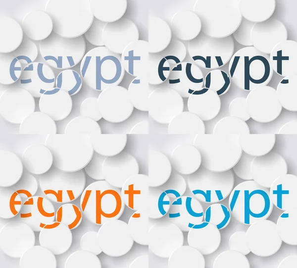 Mot "Egypte" en cercles — Image vectorielle