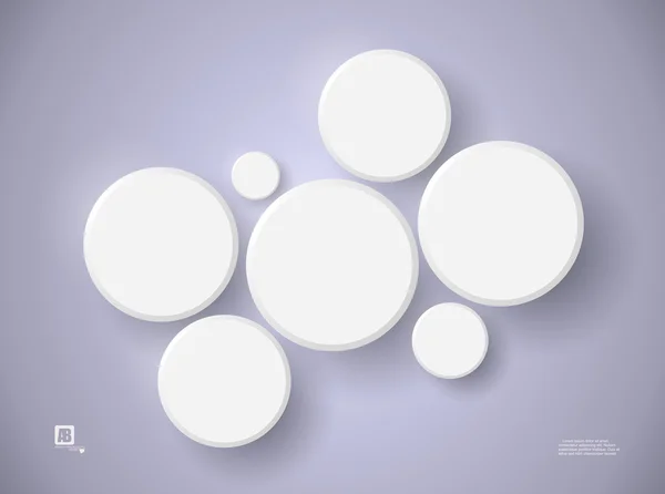 White circles background — Stock Vector