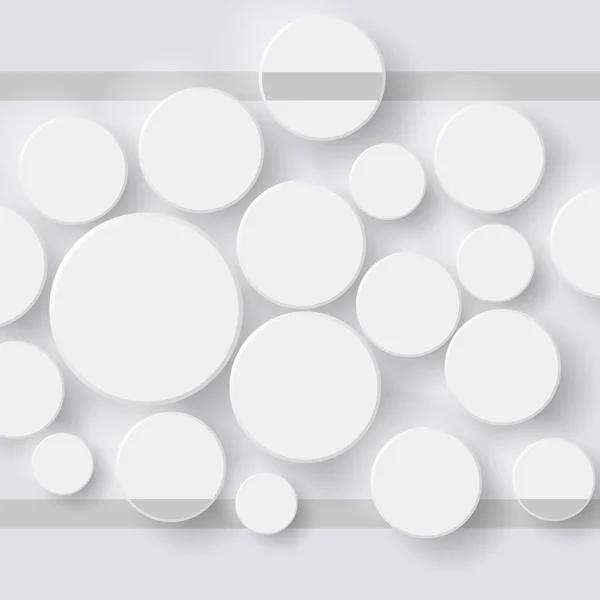 Weiße Kreise Hintergrund — Stockvektor