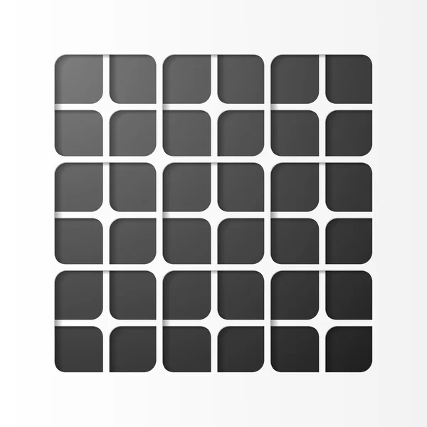 Design de carrés noirs — Image vectorielle