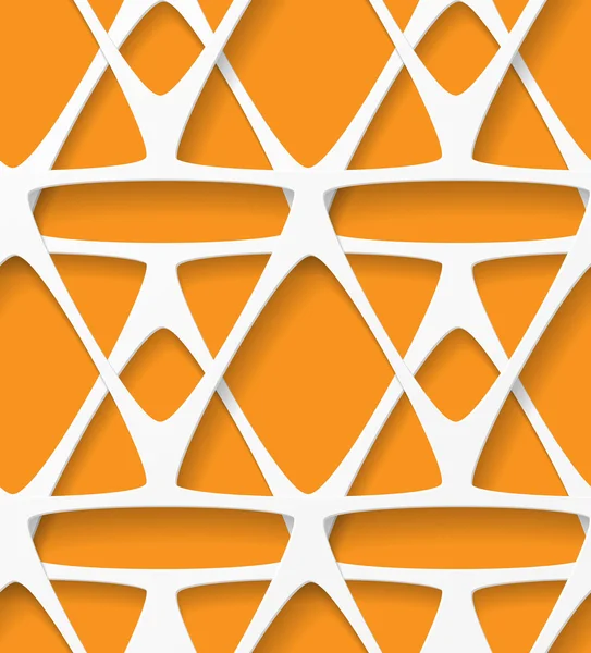 Fond géométrique blanc et orange — Image vectorielle