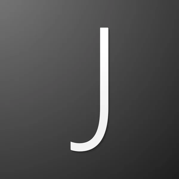 Blanc 3 d lettre J — Image vectorielle
