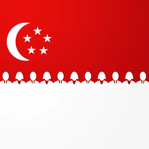 Bandera de Singapore — Vector de stock