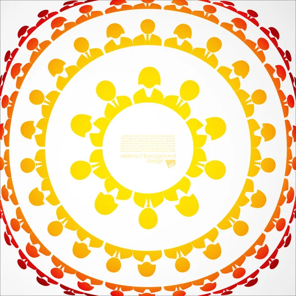 Comunità colorata persone icone in cerchio — Vettoriale Stock